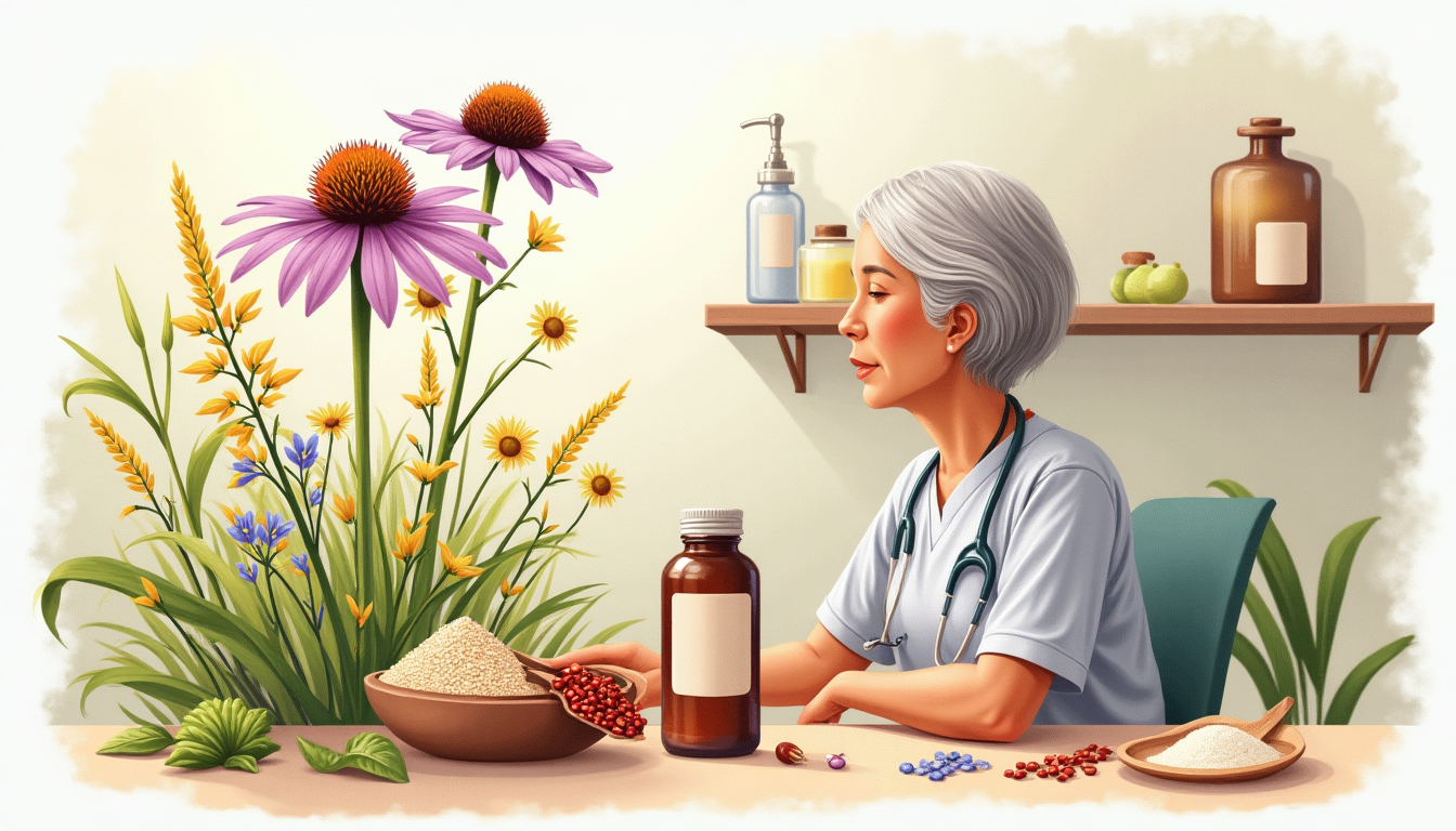 Herbal treatment for shingles with Echinacea and St. John's wort