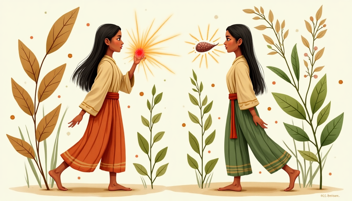 Diagram showing the stress response pathway with adrenal glands and nervous system