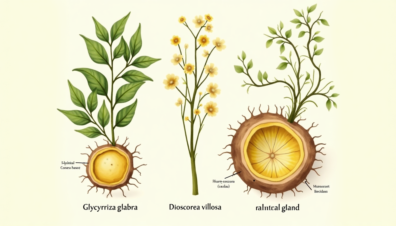 สมุนไพรสำหรับคอร์เทกซ์ของต่อมหมวกไต